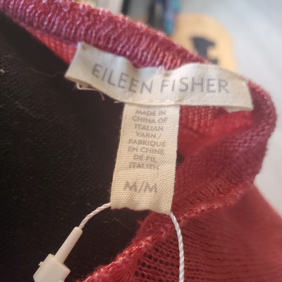 NWT EILEEN FISHER CORAL SHORT SLEEVE SWEATER SIZEM - Picture 2 of 4